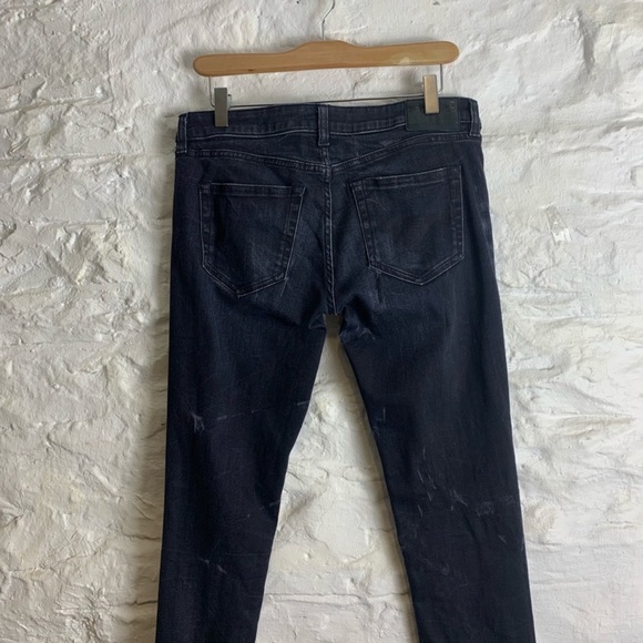 R-13 Black Marble Low-Rise Skinny Jeans - Picture 9 of 13